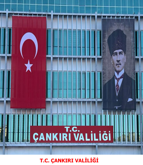 Çankırı Valilik Binası Otomatik Motorlu Bayrak Poster Sistemi