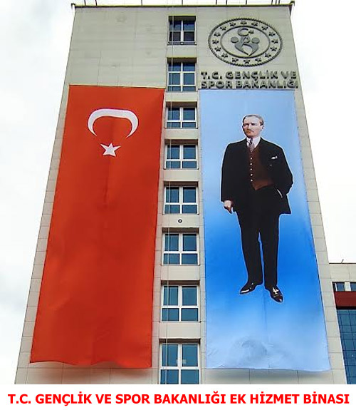 Ankara Gençlik ve Spor Bakanlığı Ek Hizmet binası Otomatik Motorlu Bayrak Sistemi