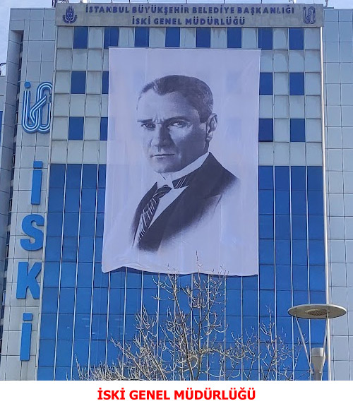 İski Genel müdürlüğü Otomatik Motorlu Atatürk Posteri Sistemi