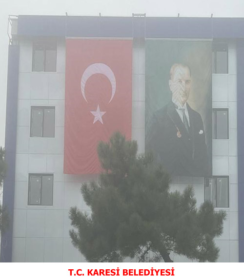 Balıkesir Karesi Belediyesi Otomatik Motorlu Bayrak Poster Sistemi