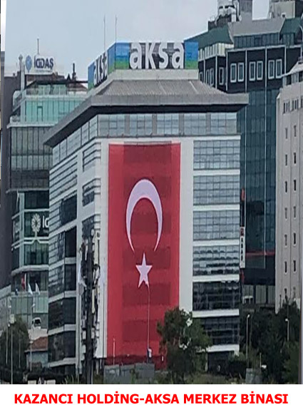 Kazancı Holding - Aksa Merkez Binası - Otomatik Motorlu Bayrak Poster Sistemi