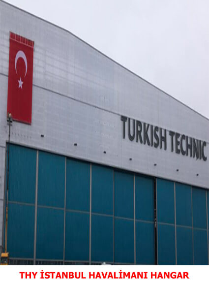 THY İstanbul Havalimanı Hangar Otomatik Motorlu Bayrak Poster Sistemi