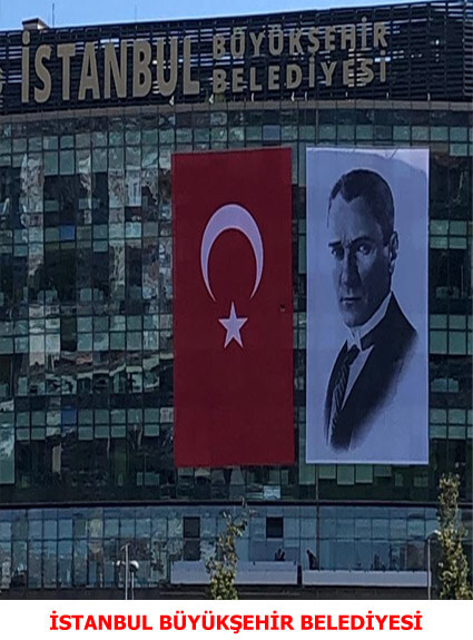 İstanbul Büyükşehir Belediyesi Otomatik Motorlu Bayrak Poster Sistemi